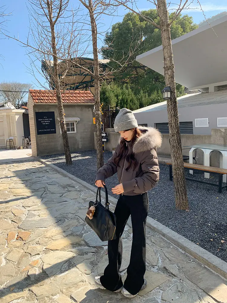 퍼 칼라 후드 면 패딩 (4color) 상세 이미지 29