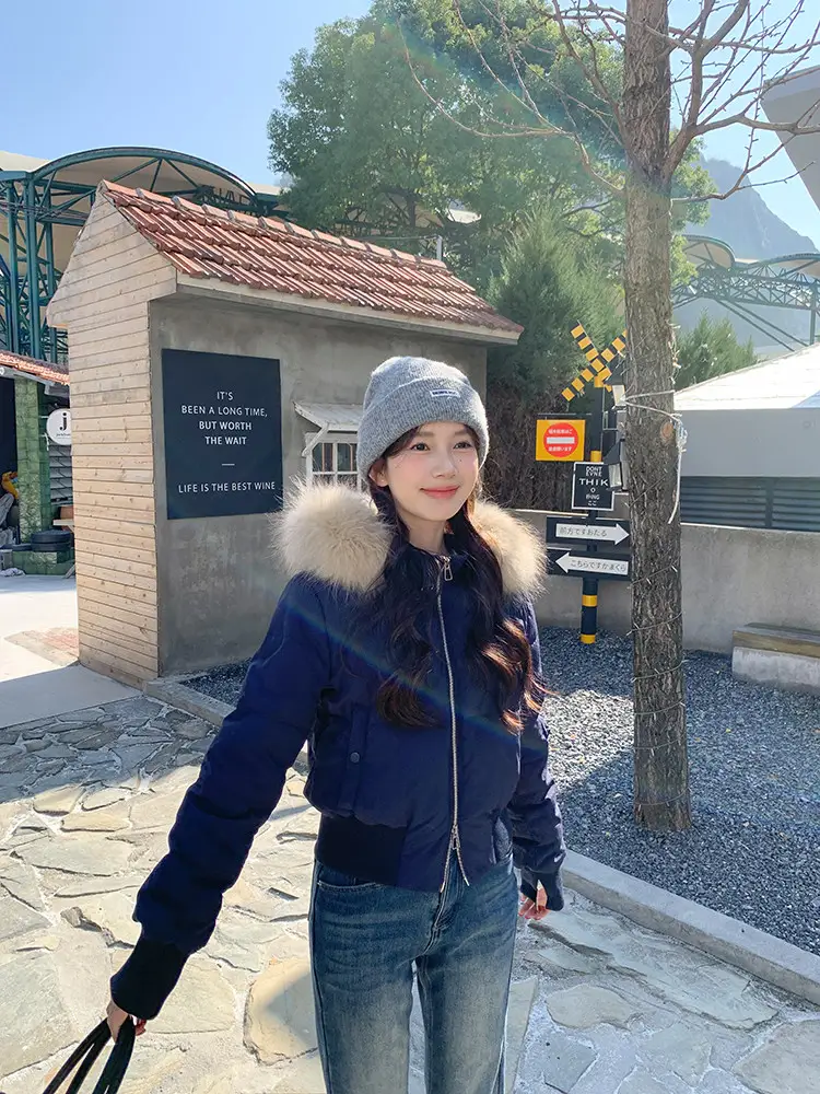 퍼 칼라 후드 면 패딩 (4color) 상세 이미지 60