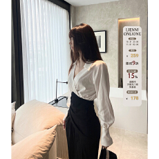 批发限时折扣 许妍改良版 腰线小黑裙