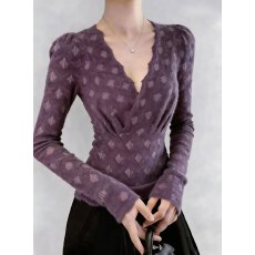 批发实拍2026新款水貂绒爱心<b class='q'>V领</b>加厚蕾丝打底衫<b class='q'>t</b><b class='q'>恤</b>女修身长袖上衣