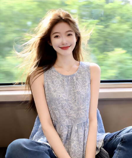 고급 센스 무거운 작업 꽃 민소매 프릴 여성 셔츠 2026 여름 새로운 외국 가스 달콤함 홀로우 아웃 맨위 여성
