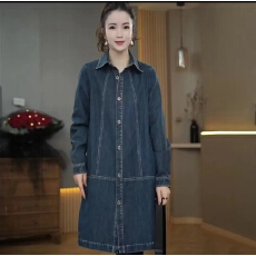 批发<b class='q'>牛仔</b>外套<b class='q'>女</b>春秋气质新款中长款大码宽松春季<b class='q'>女</b>装