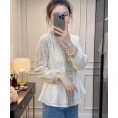 批发高级感唐装气质早秋款民族风v领显瘦时尚百搭上衣宽松