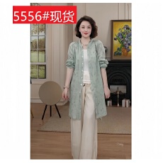 批发新款大码<b class='q'>女装</b><b class='q'>胖</b>MM<b class='q'>圆领</b>单排扣长袖中长款高级感衬衫