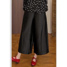 批发高腰松紧阔腿裤女宽松显瘦百搭垂感休闲裤