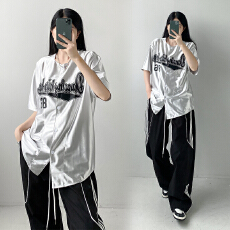 批发银色冰丝外套男女<b class='q'>爵士舞</b>街舞<b class='q'>服装</b>jazz练功服韩舞女团ds演出服