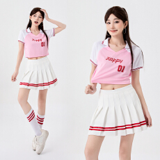批发少女学生运动会开幕式入场团体啦啦操健美操表演服演出服装新款