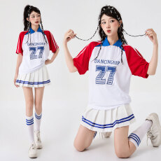 批发运动会足球宝贝拉拉队服装啦啦操世界杯比赛团体艺术体操演出服<b class='q'>女</b>