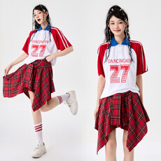 批发2026新款世界足球宝贝杯球衣制服大码啦啦操演出服拉拉队表演服装