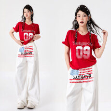 批发jazz跳舞衣服街舞爵士舞服装kpop女团舞蹈演出服啦啦操运动套装