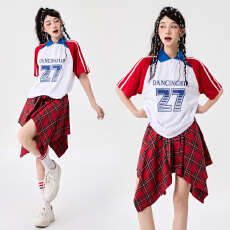批发百搭啦啦队初高生啦啦操健美操青春活力舞蹈套装演出服<b class='q'>女</b>