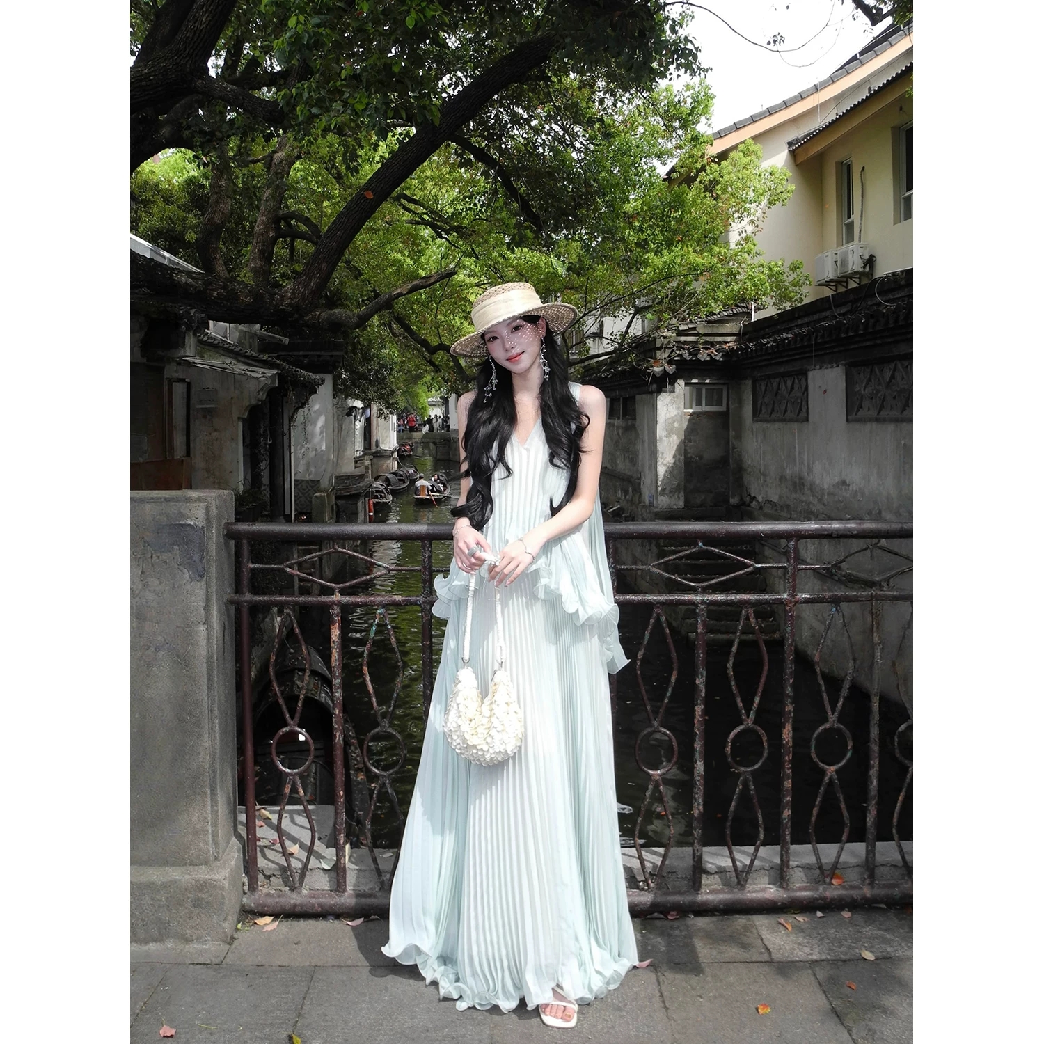 icelolly 해변가 착용 가져 가라. 휴가 바람 Tulle 조끼 슬립 여성 드레스 초여름 고유 한 아름다운 작은 치마