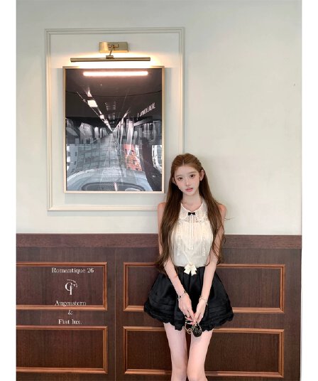 늦게 우산 우산 26 ss 한여름 캡처 꿈 인터넷 jor a 민소매 반팔 베이비 칼라 무거운 작업 망사 품격 맨위