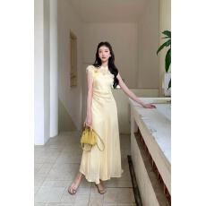 批发国风新中式连衣裙女夏<b class='q'>新款</b><b class='q'>旗袍</b>改良年轻款少女复古法式长裙子