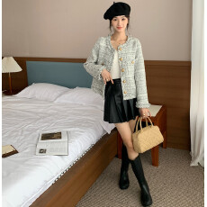 批发爆款小香风外套女2026新款短款高端小个子秋款法式名媛设计感上衣