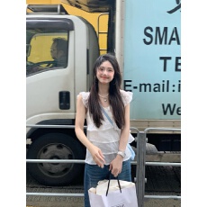 批发实拍夏法式V领白色<b class='q'>无袖</b><b class='q'>雪纺衫女</b>荷叶边短款辣妹雪纺露背上衣