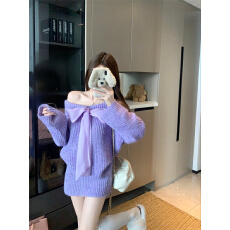 批发实拍  甜美慵懒风针织毛衣短裙两件套