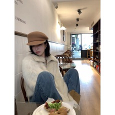 批发琳琳仿皮草“辣妹托卡”进口托斯卡狐狸毛短款皮草外套女