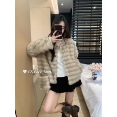 批发千金出街仿水貂毛短款外套女小个子<b class='q'>秋</b>冬新款洋气百搭保暖毛毛上衣