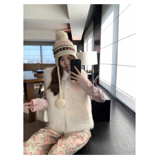 批发「绵绵童话镇」韩系外穿环保皮草马甲女时髦洋气马夹上衣