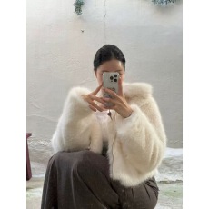 批发韩国<b class='q'>东大门</b>正品<b class='q'>代购</b>外套女25秋长袖翻领毛毛上衣