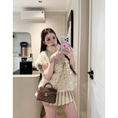 批发韩系立领毛茸茸马甲2025冬季新款高级感宽松百搭无袖<b class='q'>外套</b>