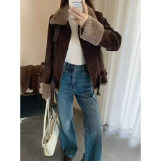 批发绒面皮毛一体正肩修身显瘦短款外套女<b class='q'>海宁</b><b class='q'>皮草</b>