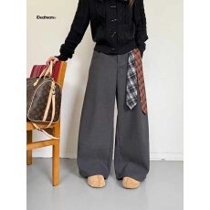 批发2025冬季新款设计感小众复古加绒加厚毛呢休闲裤<b class='q'>女</b><b class='q'>西装</b>裤长裤