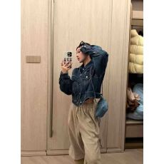 批发上新韩系单排扣水洗时尚简约百搭牛仔外套