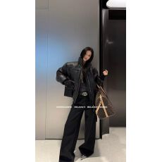 批发2025新款秋冬重工分割解构拼接廓形先锋<b class='q'>街头</b>皮夹克棉服外套