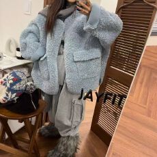 批发<b class='q'>韩国</b>东大门冬季羊羔毛皮毛一体加厚保暖宽松休闲外套