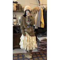 批发2026春季新款不规则蕾丝边<b class='q'>雪纺</b>半身裙显瘦百搭层次感中长裙女短裙