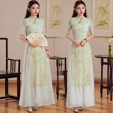 批发2026夏季新款足疗技师旗袍<b class='q'>工作服</b>女新中式旗袍spa采耳养生工衣