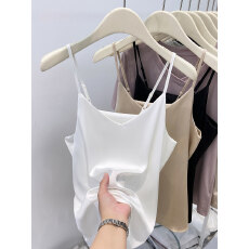 薄款吊带背心女西装内搭2026新款夏季外穿仿真丝V领纯欲打底上衣