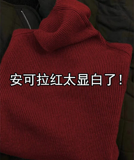 앤 코라 빨간색 터틀넥 인사이드 가져 가라. 기본 셔츠 여성 가을 겨울 품격 두꺼운 말뚝 더미 칼라 니트 스웨터 슬림해 보이는 맨위