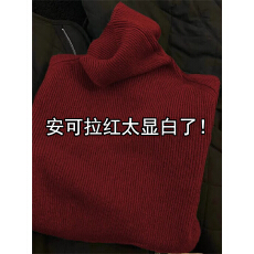 批发安可拉红高领内搭打底衫女秋冬气质加厚堆堆领针织毛衣<b class='q'>显瘦</b>上衣