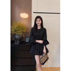 批发法式设计感圆领连衣裙2025早秋新款韩版时尚显瘦气质<b class='q'>小</b><b class='q'>西服</b>外套