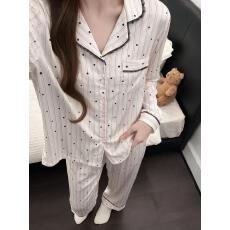 大码睡衣女2026新款250斤柔滑冰雪丝竖条纹情侣款高级感家居服