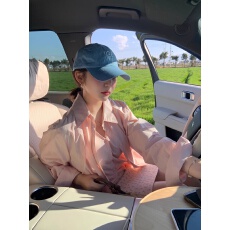 批发山山屿你【高街韩女】微<b class='q'>胖</b>女装韩系假两件衬衫女<b class='q'>大码</b>早春蓝色上衣