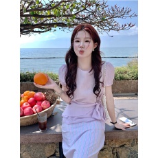 批发火火火 淡颜缪斯<b class='q'>韩版</b>肌理感泡泡袖<b class='q'>衬衫</b>女短袖圆领温柔风上衣