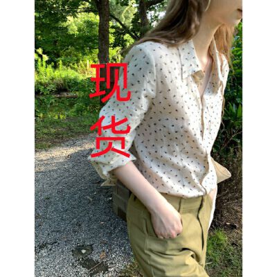 helloooeat 몸매 가꾸기 주간 실크 면 린넨 문예 품격 꽃무늬 셔츠 폴로 칼라 긴팔 외부 가져 가라. 여성
