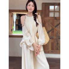 批发波西米亚度假风气质露肩<b class='q'>上衣</b>休闲<b class='q'>裤</b>女<b class='q'>装</b>2025秋新款洋气两件套<b class='q'>装</b>