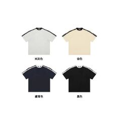 实拍!   21支200克纯棉拼接短袖T恤M-2XL #  P16 支持开票