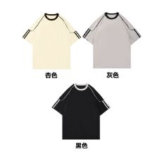 实拍!  19支220克纯棉圆领半袖M-2XL #  P22.5 支持开票