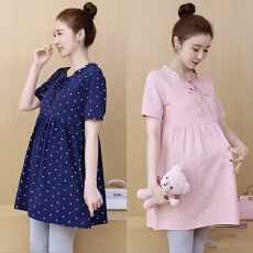 现孕妇连衣裙夏装洋气孕妇装潮辣妈个性套装夏天裙子夏季上衣服
