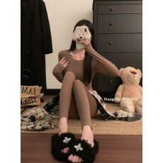 批发实拍实价  2025新款秋冬轻薄发热保暖<b class='q'>套装</b>圆领显瘦无痕打底<b class='q'>套装</b>