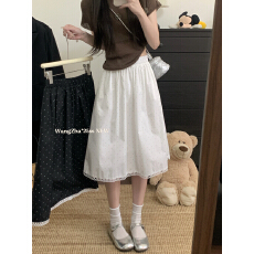 批发实拍实价韩系休闲风波点半身裙2026春夏减龄百搭设计感短裙花苞裙