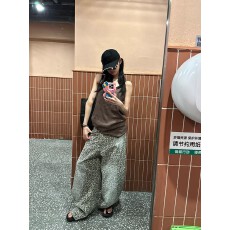 批发【官图 250克华夫格81涤19纯棉 原版做工】咖色无袖背心T恤女