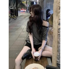 批发【特价 240克螺纹色织条 35纯棉65涤纶 原版做工】慵懒风上衣