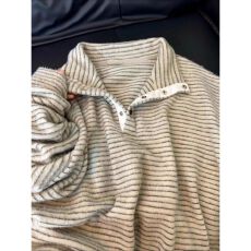 批发【280克<b class='q'>兔毛</b>绒】条纹polo领<b class='q'>毛衣</b>女秋冬宽松慵懒软糯针织衫外套